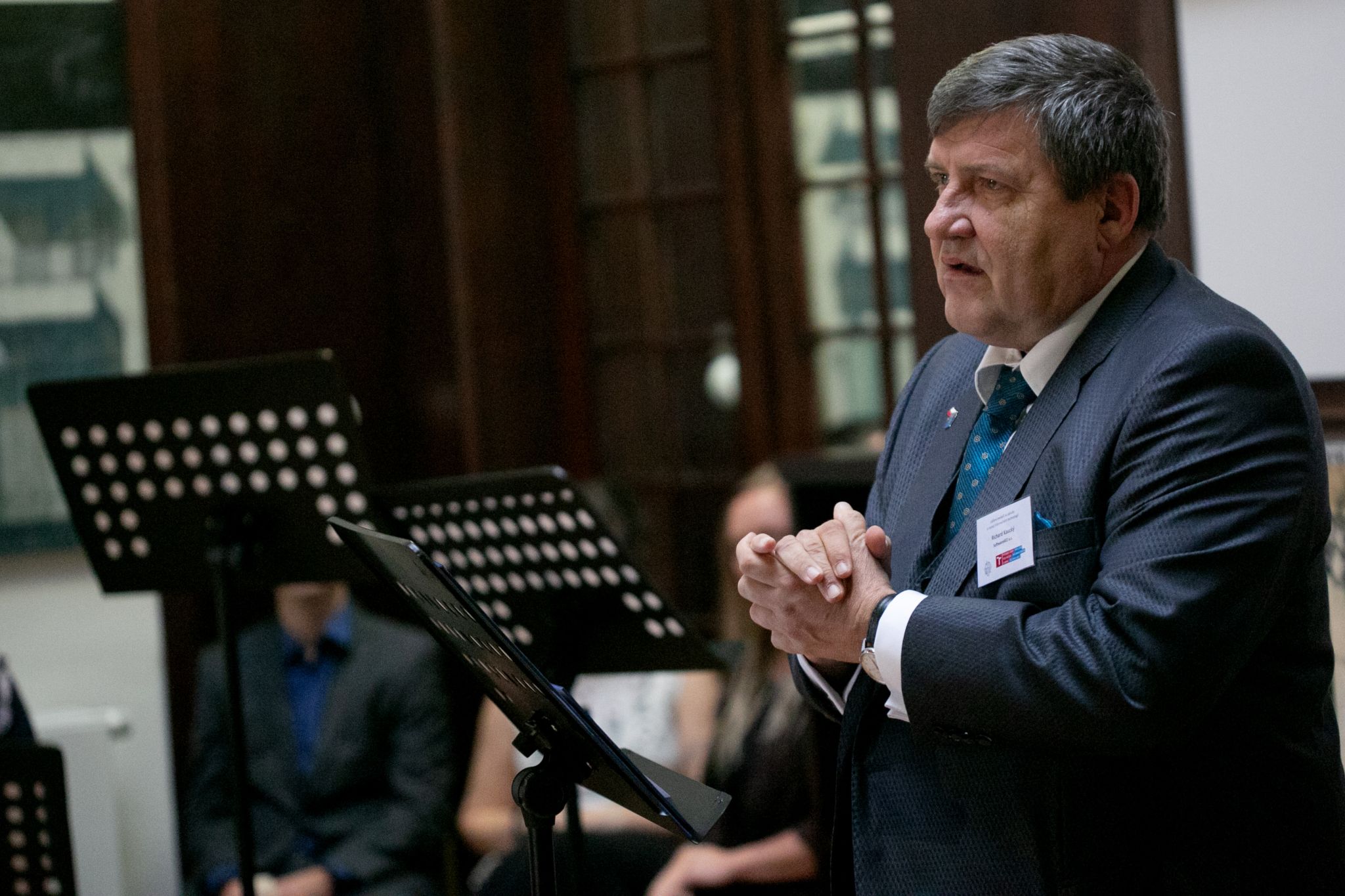 Obrázek k článku: Richard Kaucký děkuje za ocenění v oblasti IT