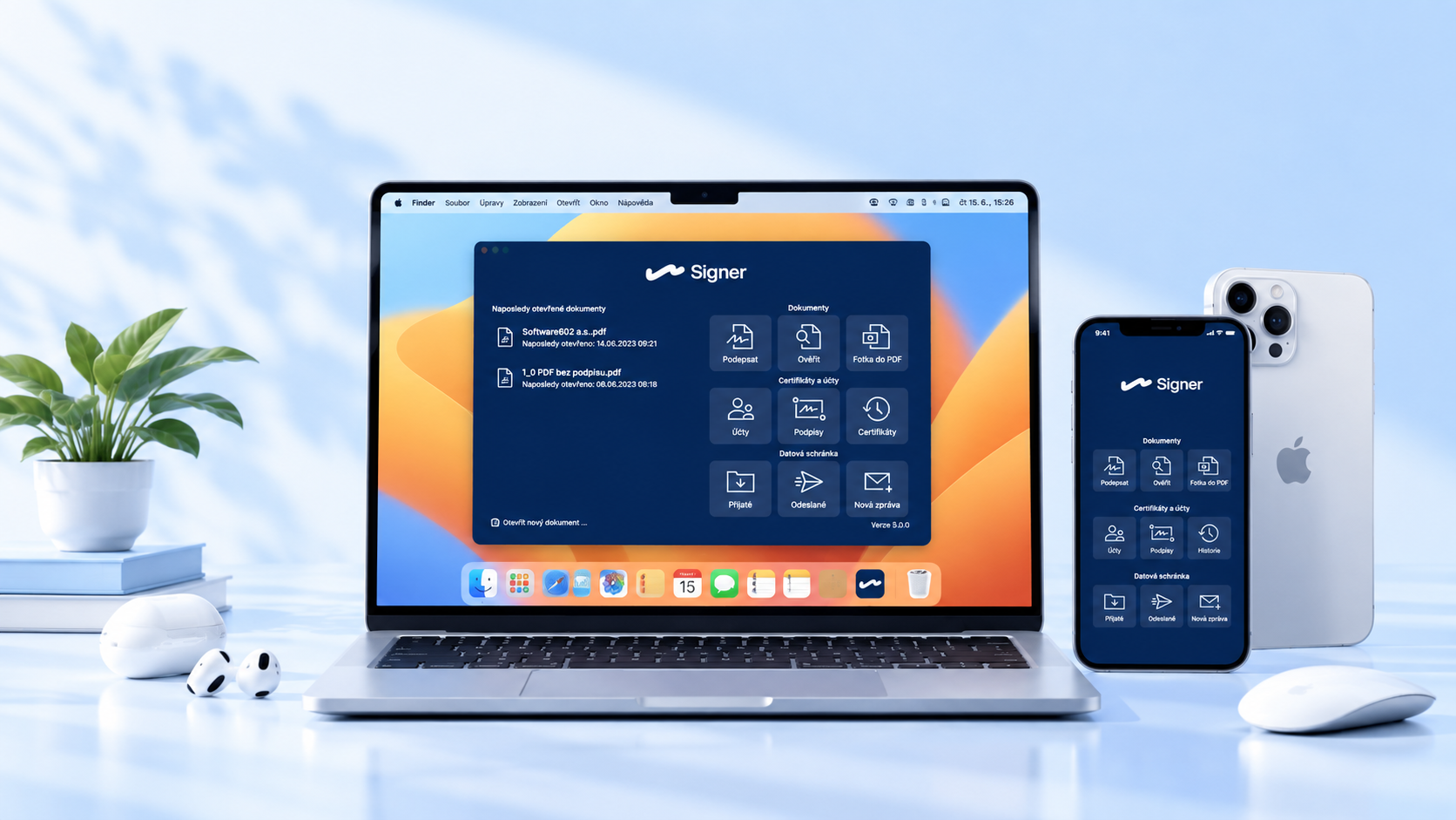 Obrázek k článku: Novinky v aplikaci Signer pro macOS 5.2.0: přehlednější podepisování, podpisová pole a lepší práce s PDF