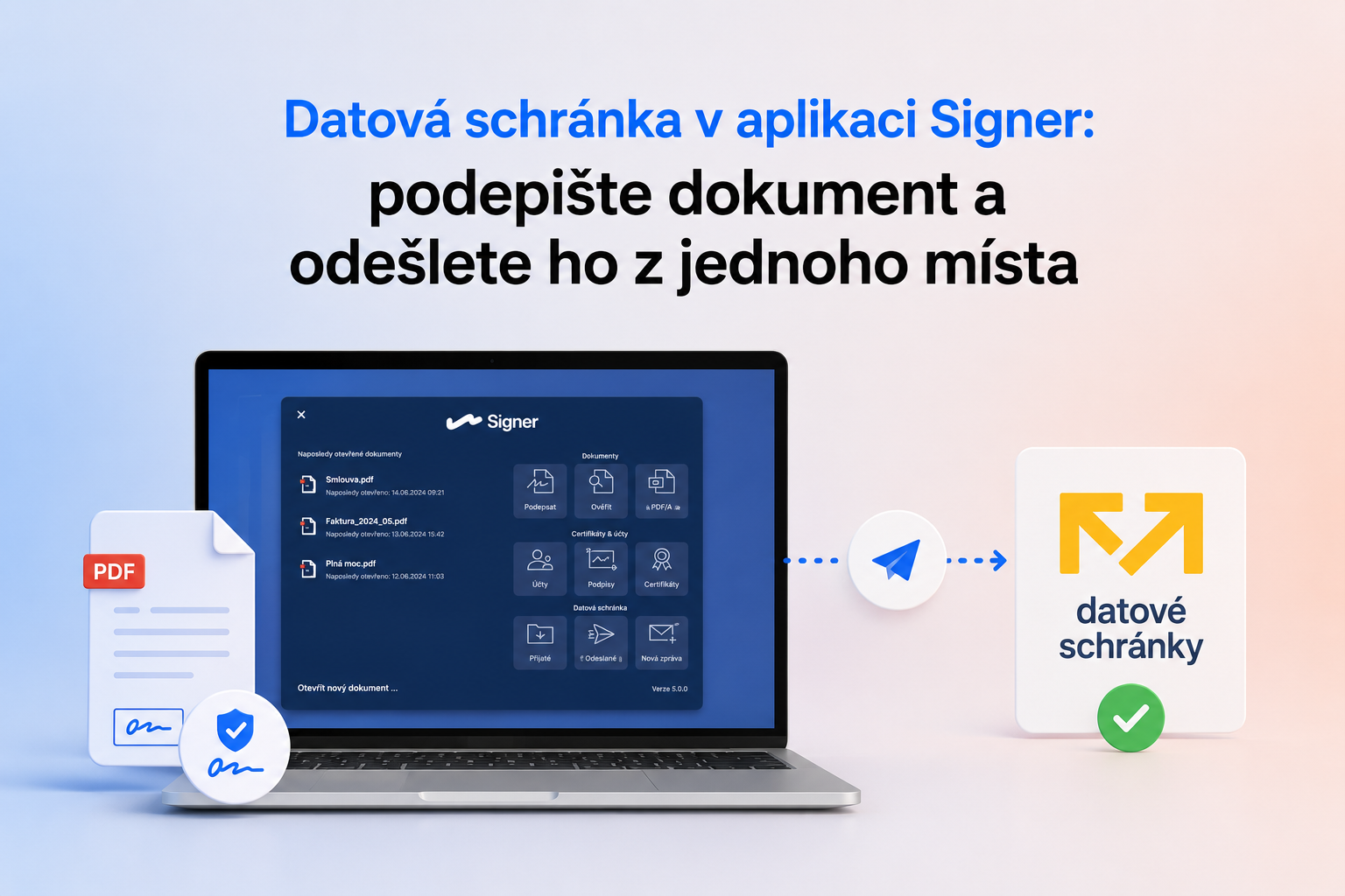 Datové schránky v aplikaci Signer